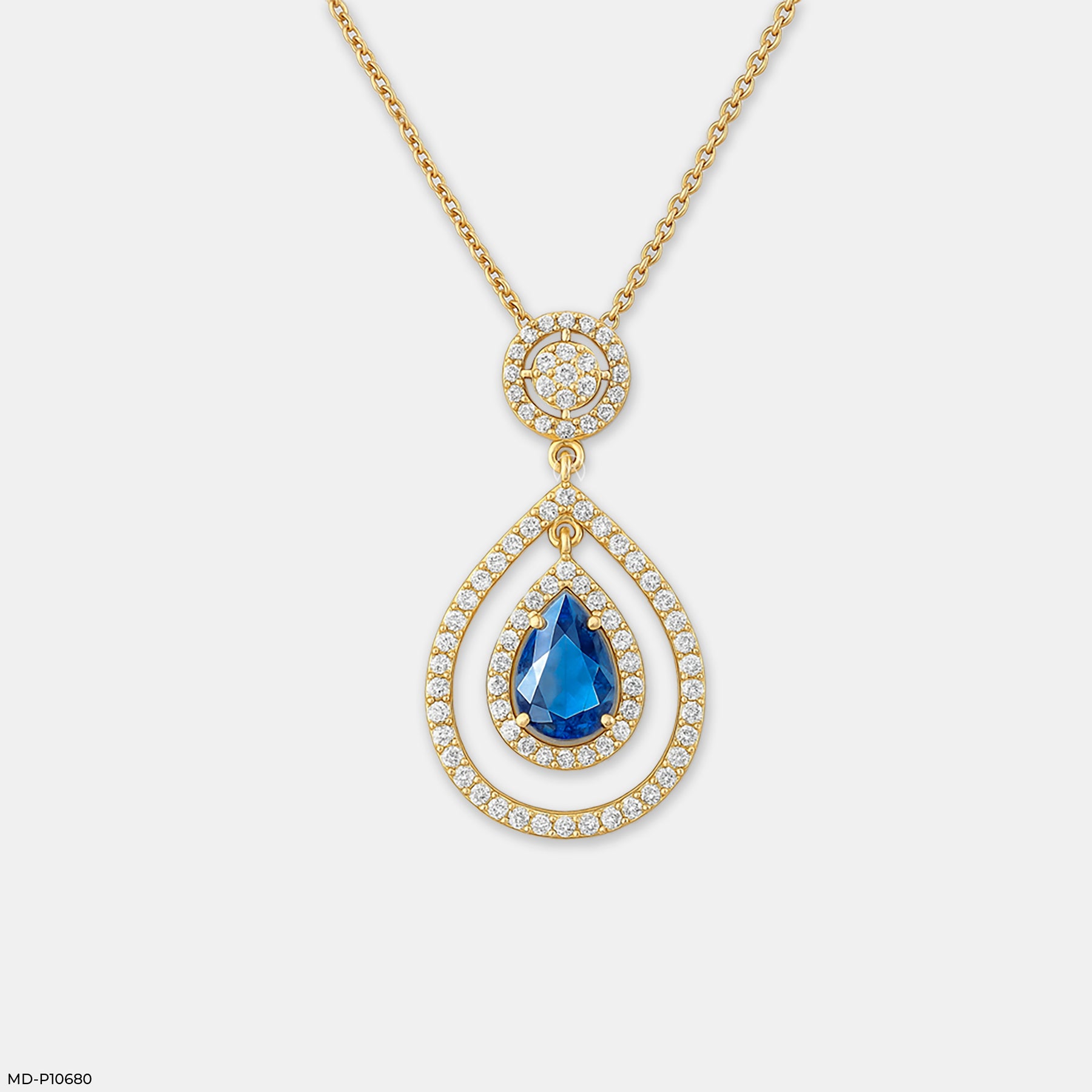 Teardrop Cascade Pendant 9K Yellow Gold
