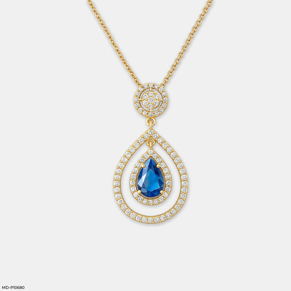 Teardrop Cascade Pendant 14K Yellow Gold