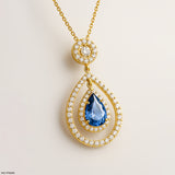 Teardrop Cascade Pendant 14K Yellow Gold