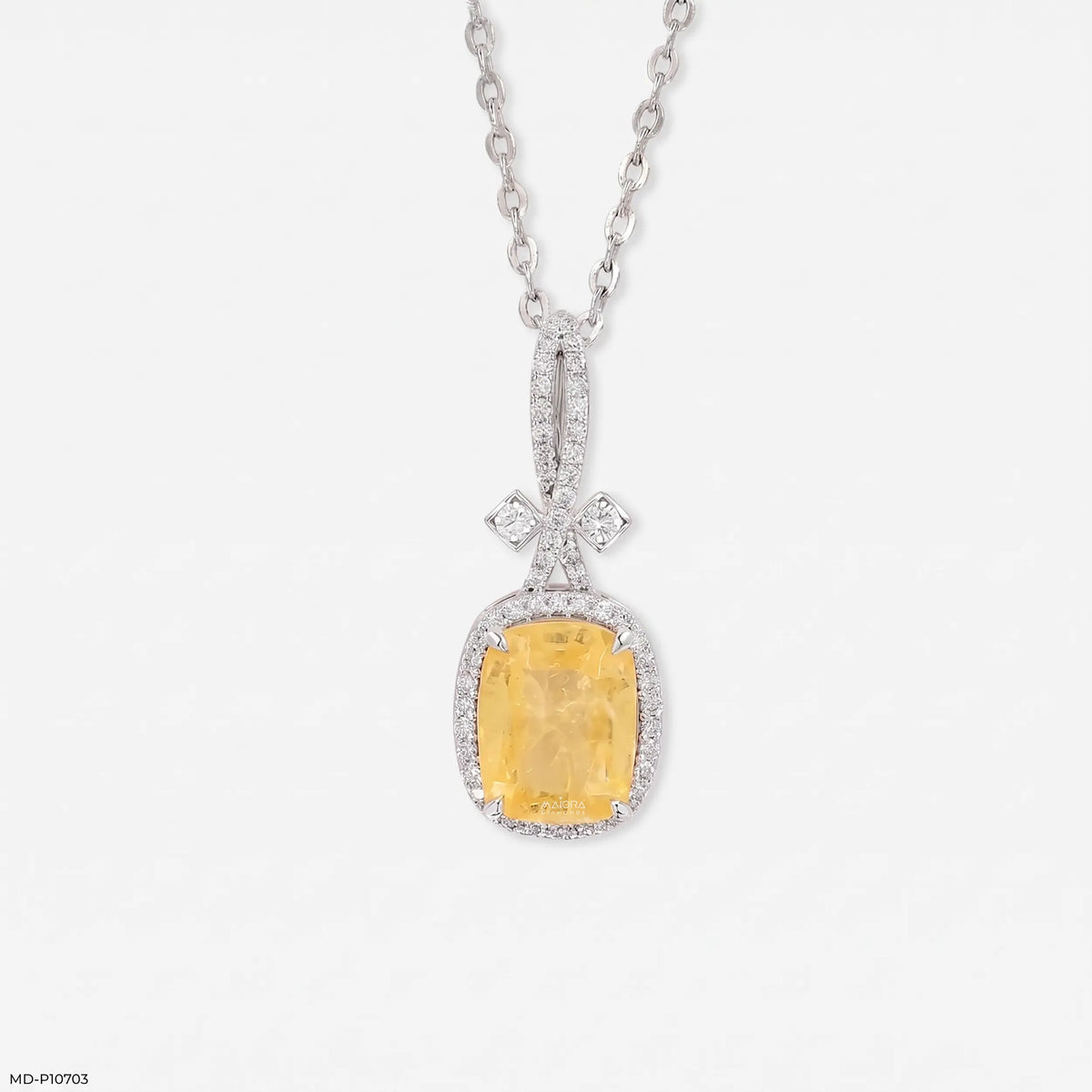 Golden Radiance Diamond Pendant