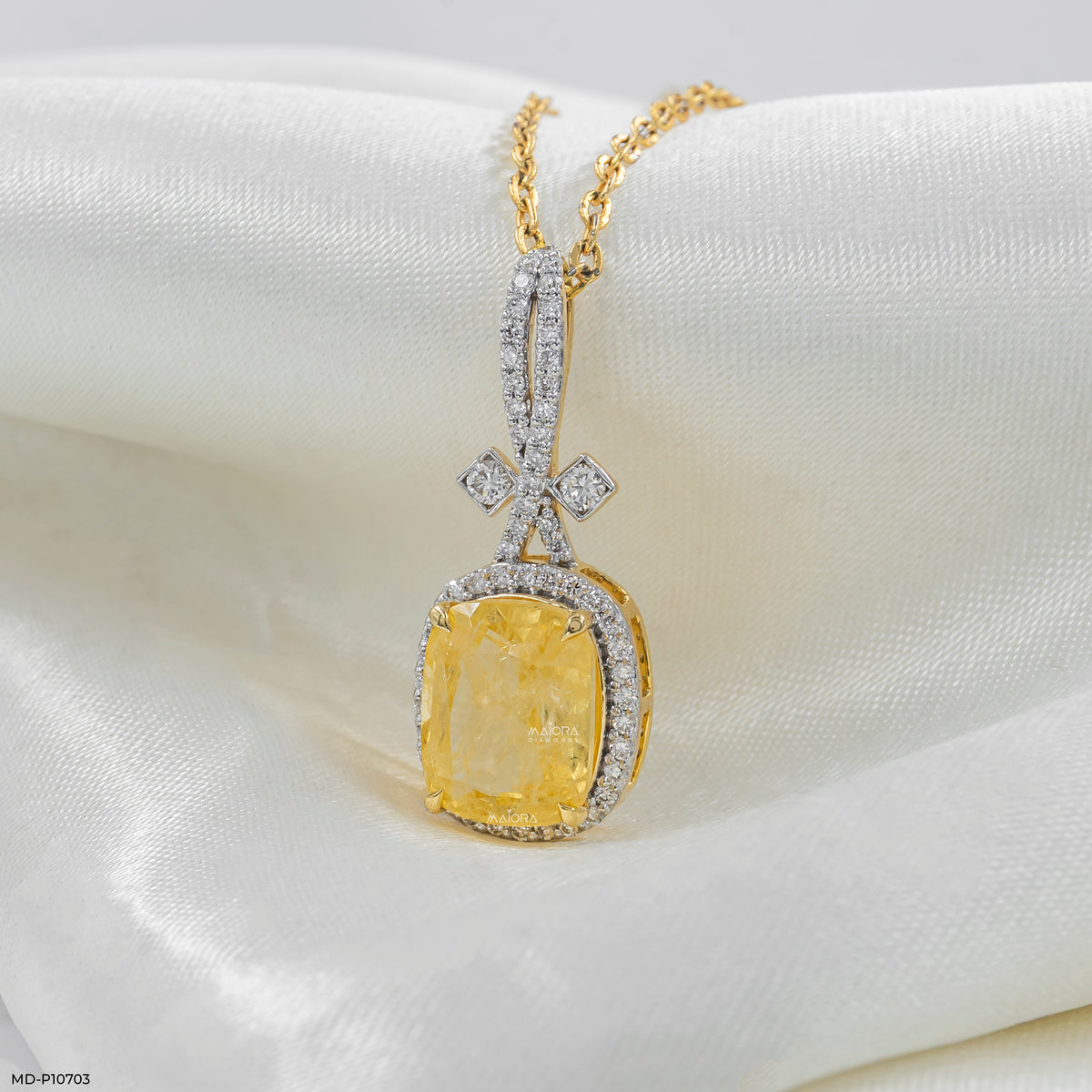 Golden Radiance Diamond Pendant
