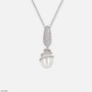 Elegant Spiral Diamond Pendant