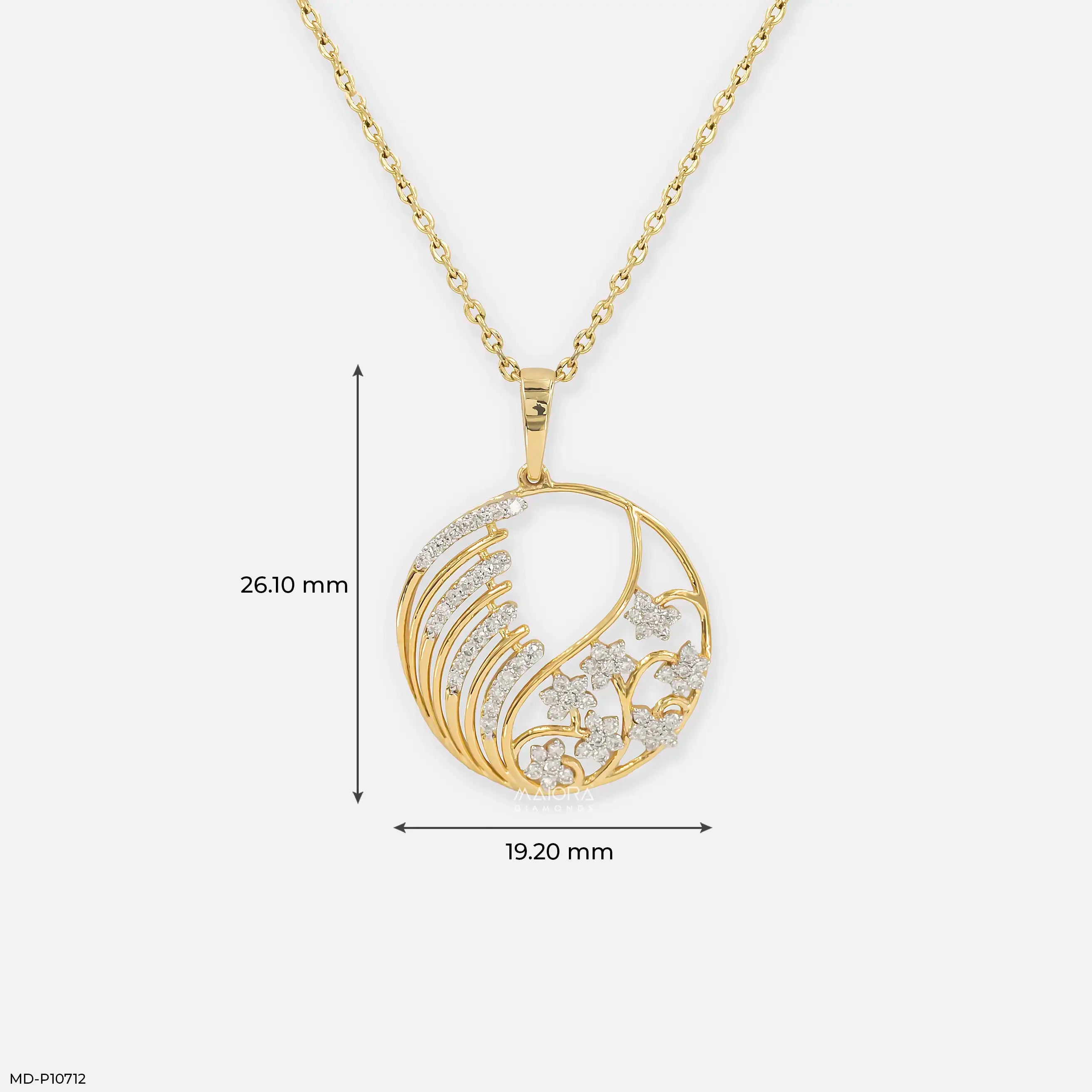 Blishfull Bloom Diamond Pendant 9K Rose Gold
