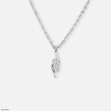 Silver Twist Diamond Pendant 9K Yellow Gold