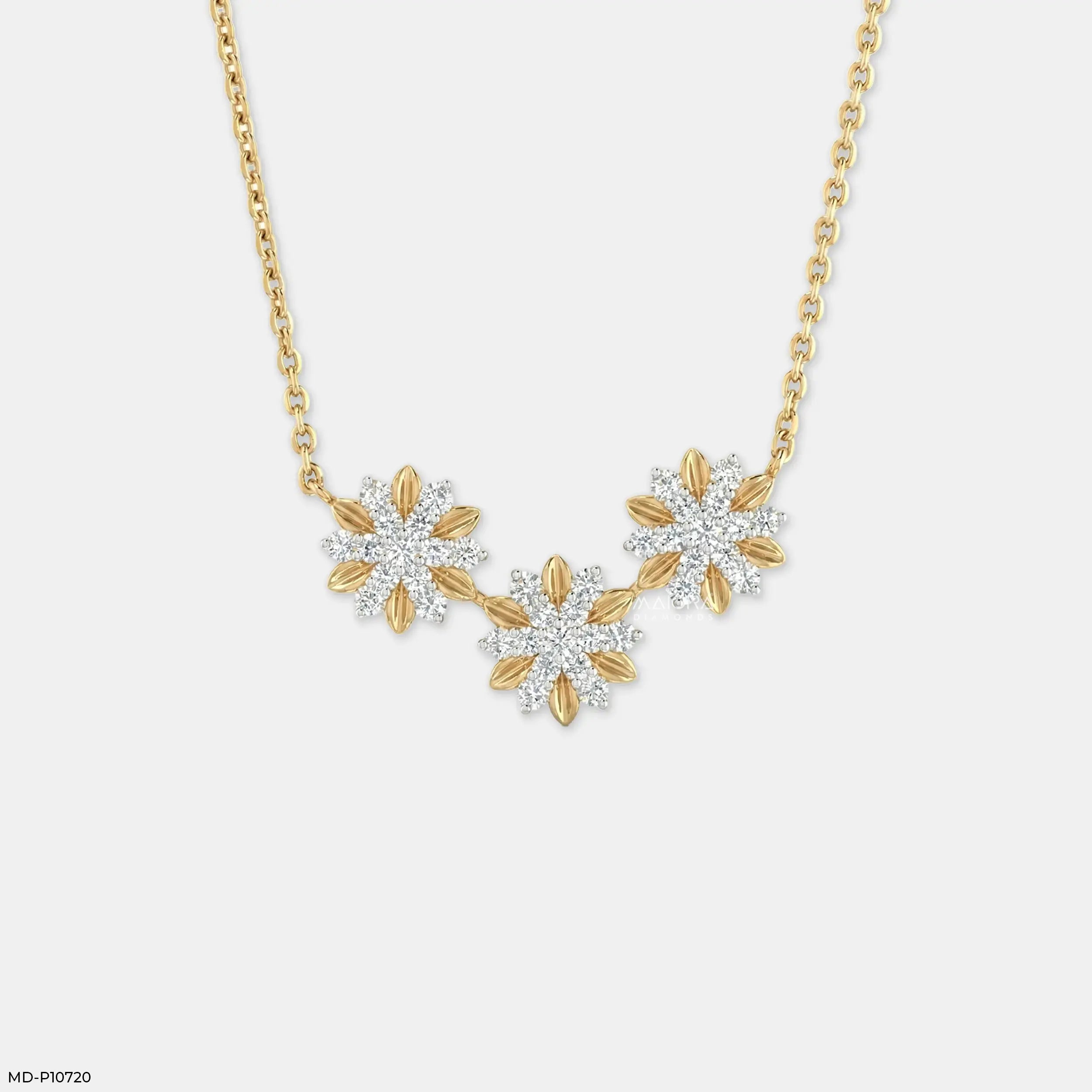 Trisara Blossom Diamond Mangalsutra 9K Yellow Gold