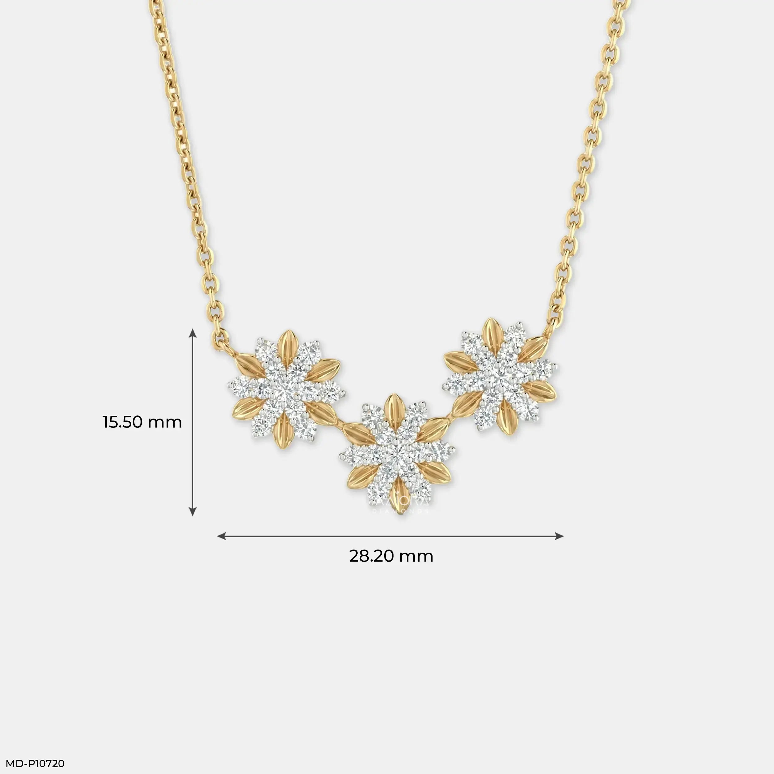 Trisara Blossom Diamond Mangalsutra 9K Yellow Gold