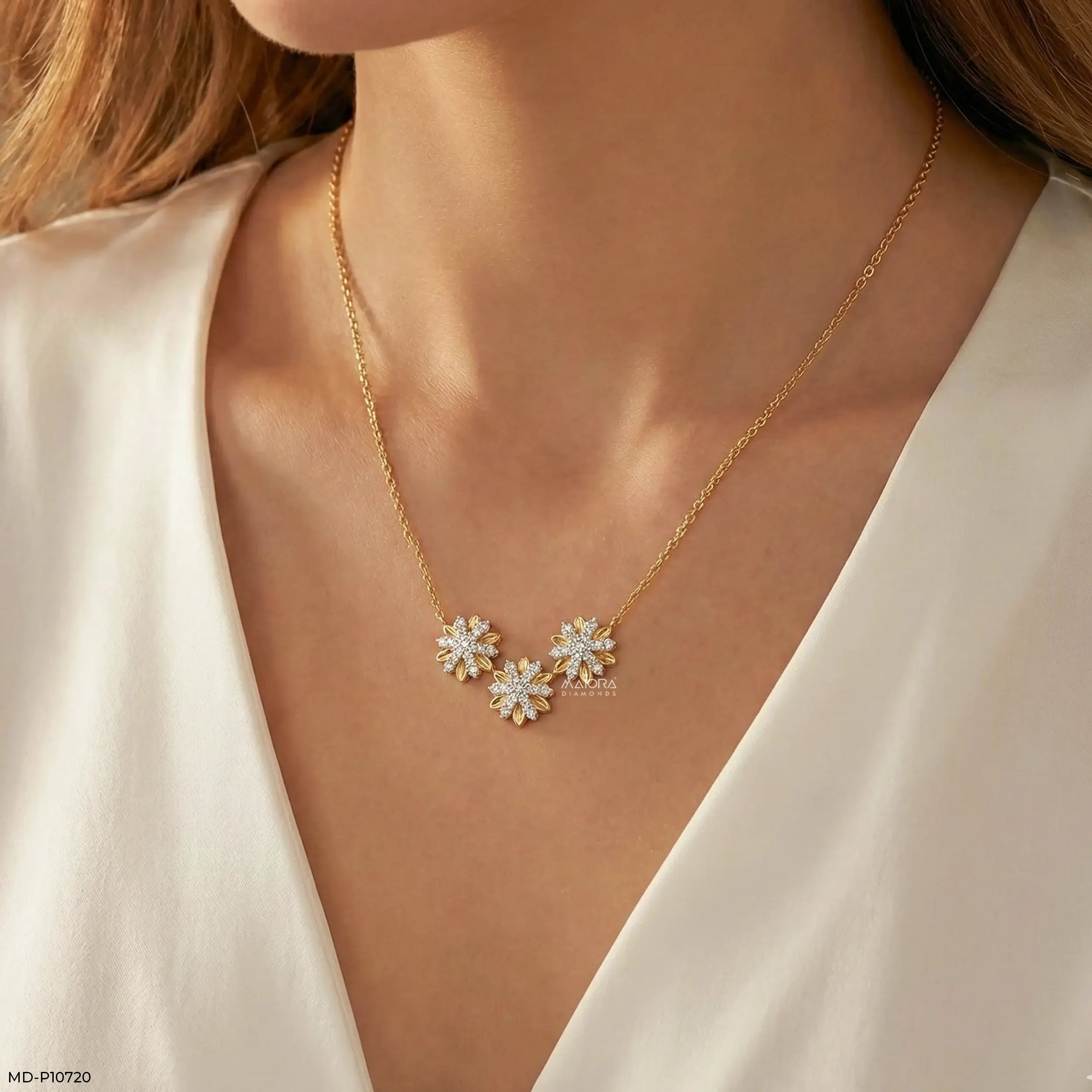 Trisara Blossom Diamond Mangalsutra 9K Yellow Gold