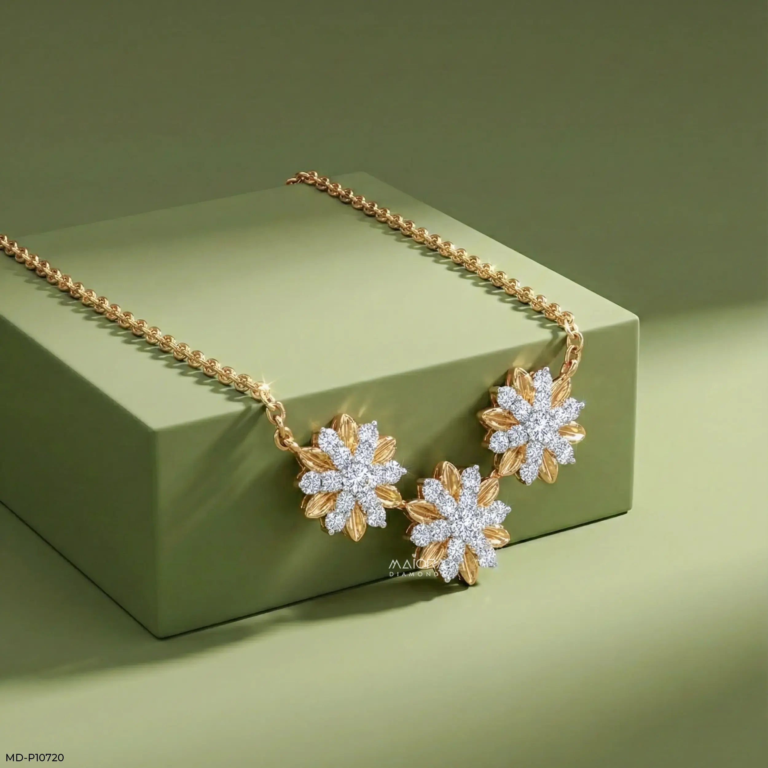 Trisara Blossom Diamond Mangalsutra 9K Yellow Gold
