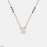 Majestic Solitaire Oval Diamond Mangalsutra Platinum 950