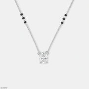 Majestic Solitaire Oval Diamond Mangalsutra Platinum 950