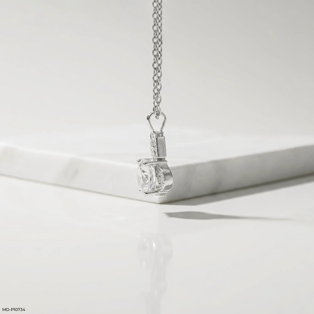 2 Carat Sparkling U Pendants