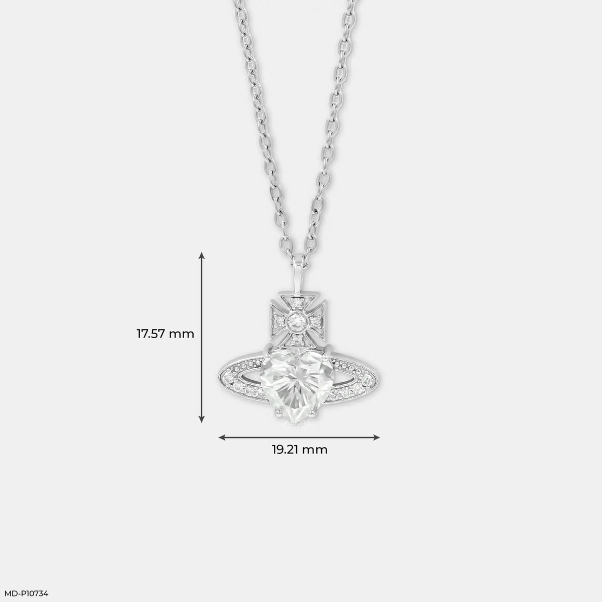 2 Carat Sparkling U Pendants