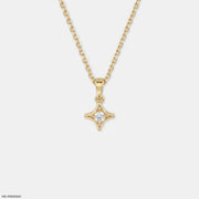 Modern Glow Solitaire Round Diamond Pendant