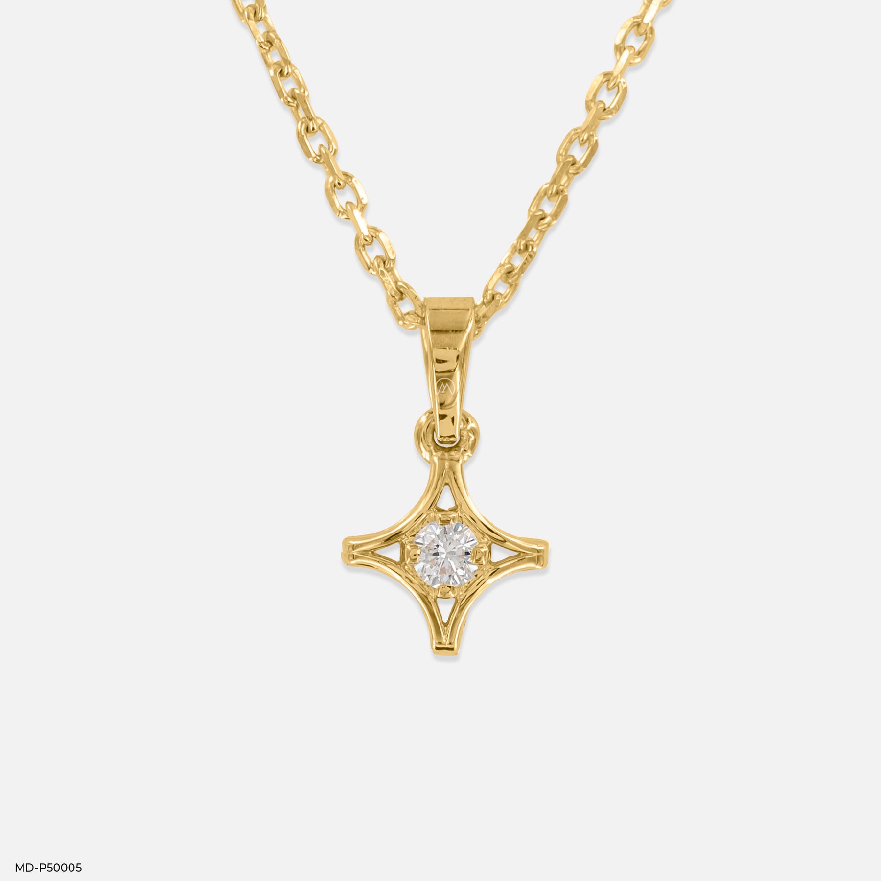 Center of Gravity Lab Diamond Pendant 925 Sterling Silver