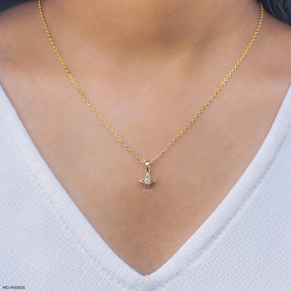 Center of Gravity Lab Diamond Pendant 925 Sterling Silver