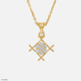 Squared Spark Lab Diamond Pendant 925 Sterling Silver