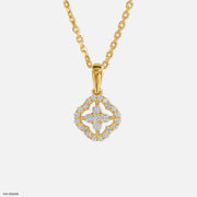 Edge of Elegance Lab Diamond Pendant 925 Sterling Silver