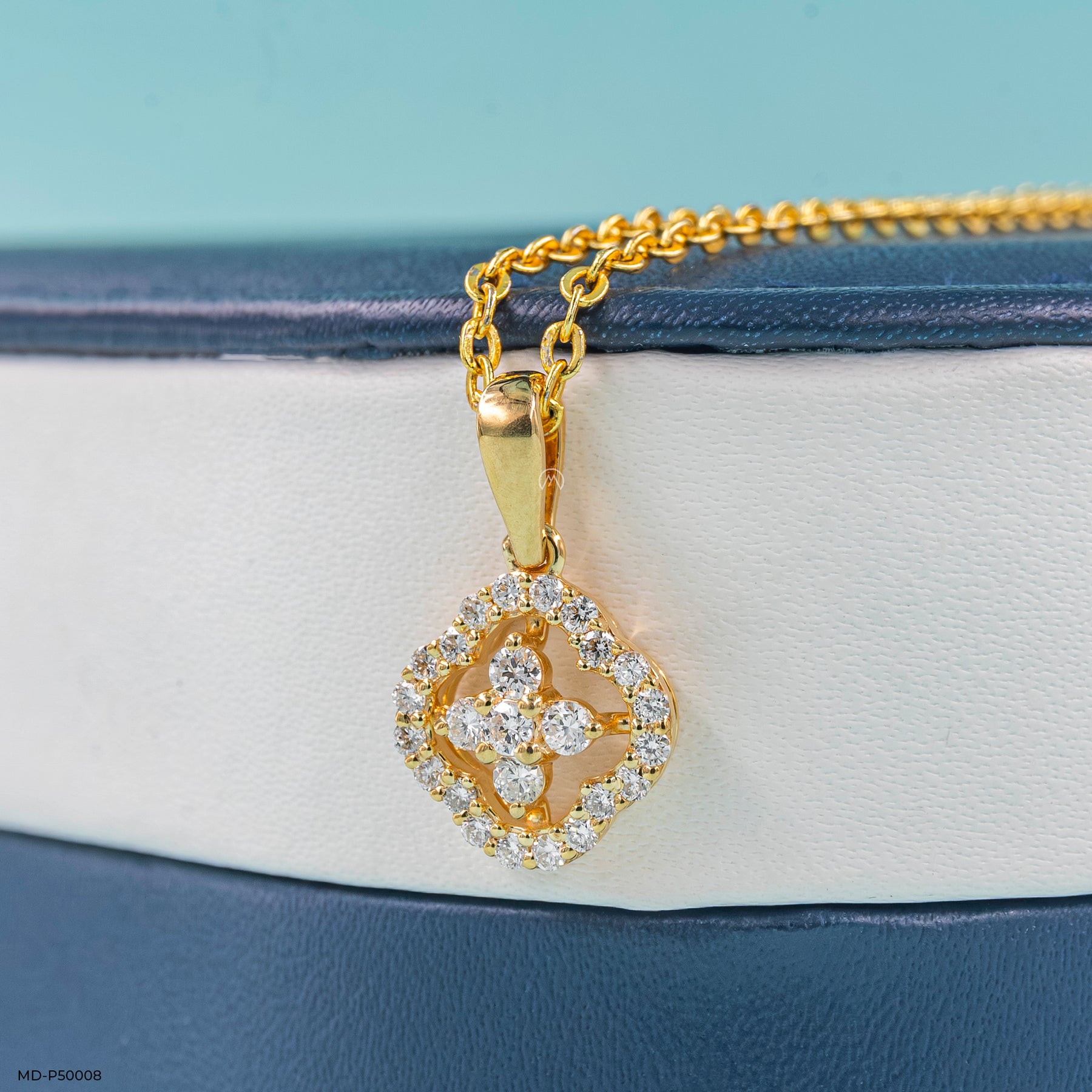 Edge of Elegance Lab Diamond Pendant 925 Sterling Silver