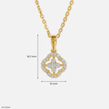 Edge of Elegance Lab Diamond Pendant 925 Sterling Silver