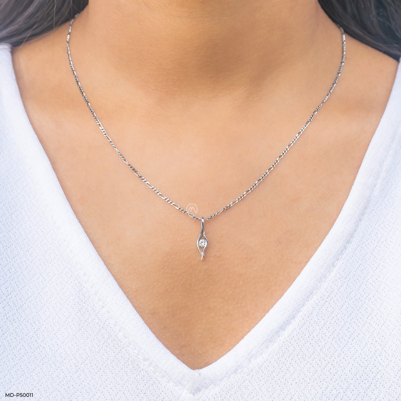 Eye of Grace Lab Diamond Pendant 925 Sterling Silver