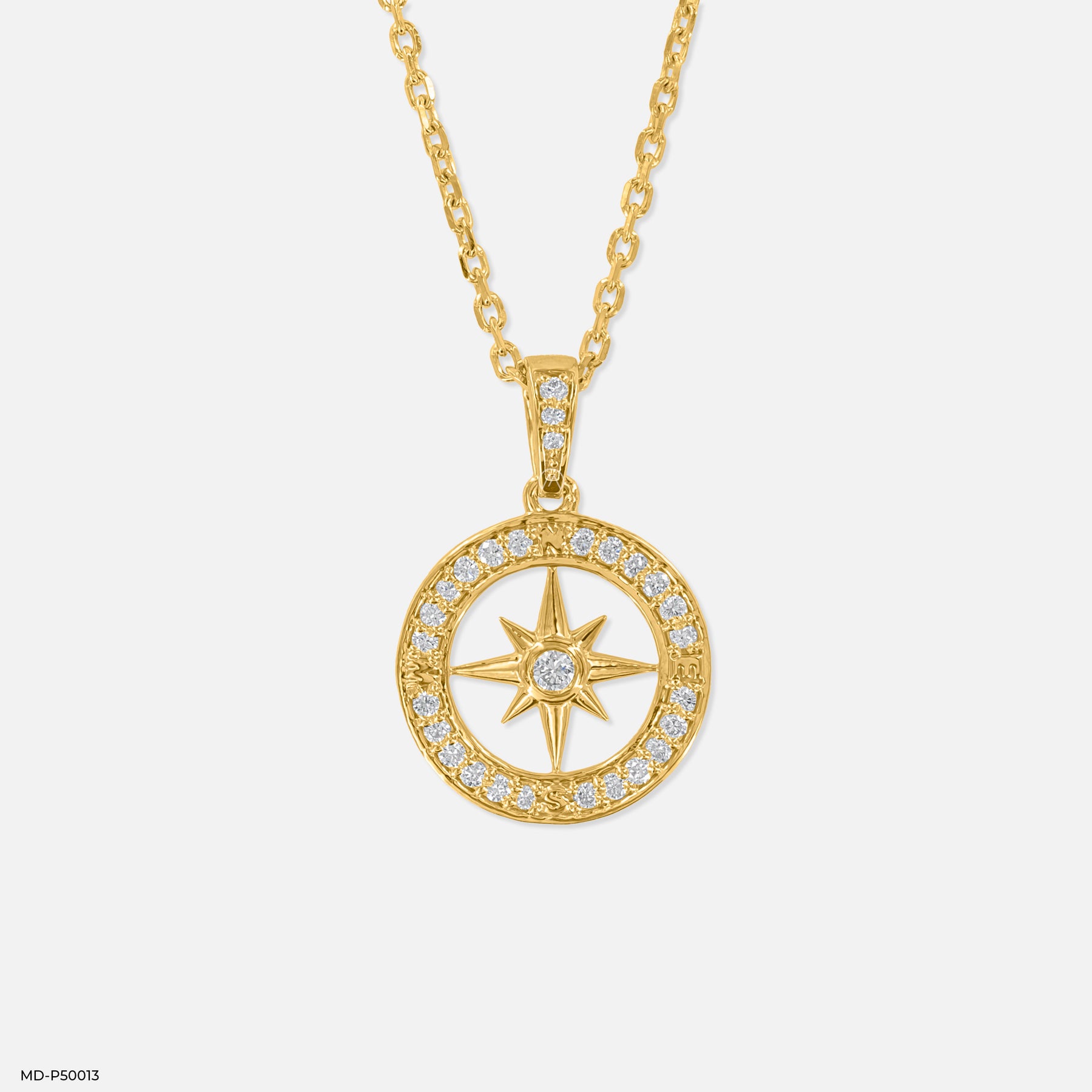 Soul Compass Lab Diamond Pendant 925 Sterling Silver