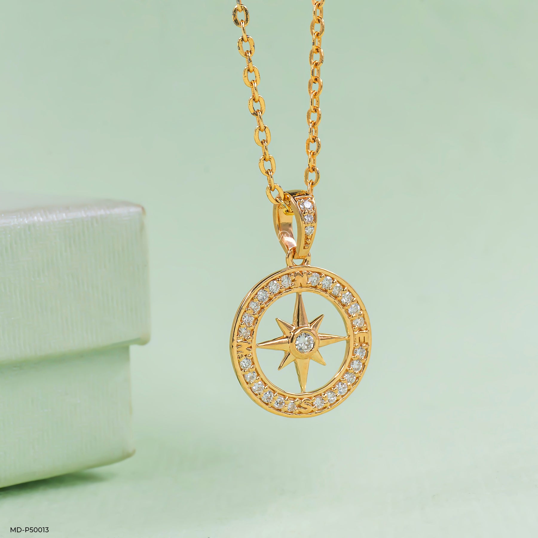 Soul Compass Lab Diamond Pendant 925 Sterling Silver