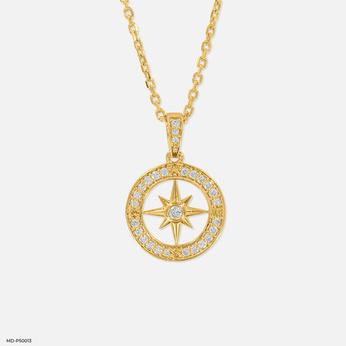 Soul Compass Lab Diamond Pendant 925 Sterling Silver