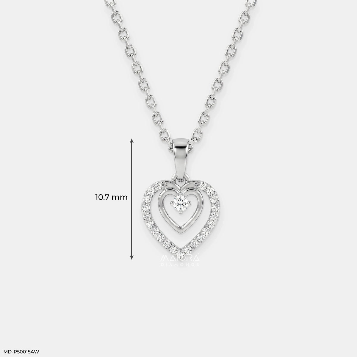 Doublet Heart Diamond Pendant