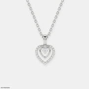 Doublet Heart Diamond Pendant