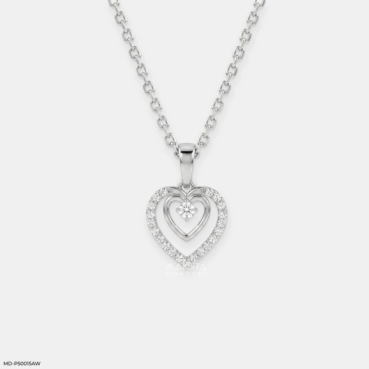 Doublet Heart Diamond Pendant