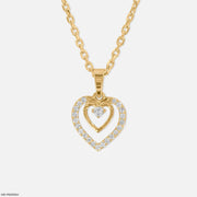 Tiny Vast Heart Diamond Pendant
