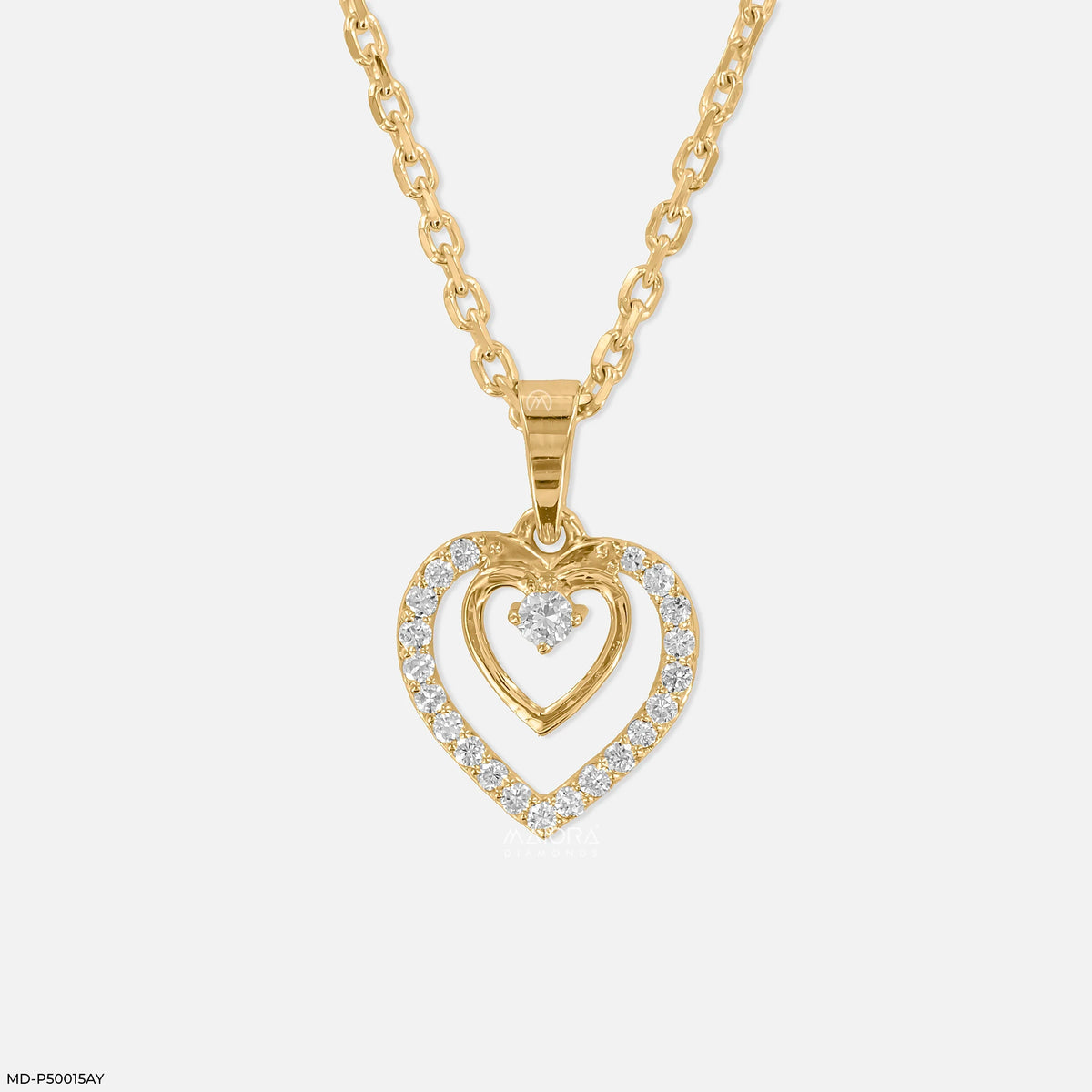Tiny Vast Heart Diamond Pendant
