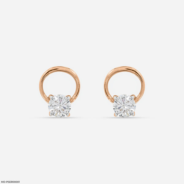The Floating Lab Diamond Studs 14K Rose Gold
