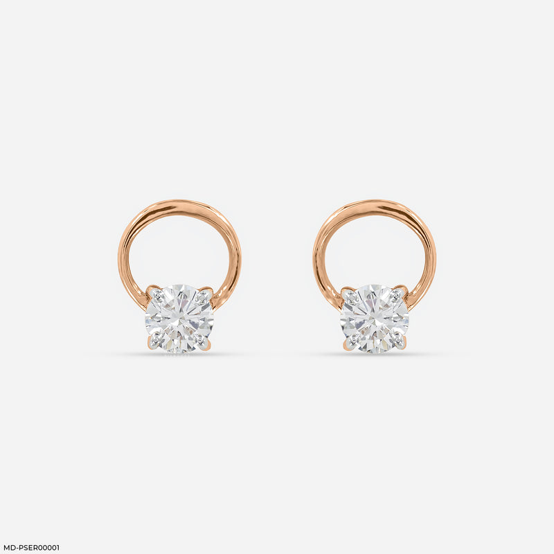 The Floating Lab Diamond Studs 14K Rose Gold