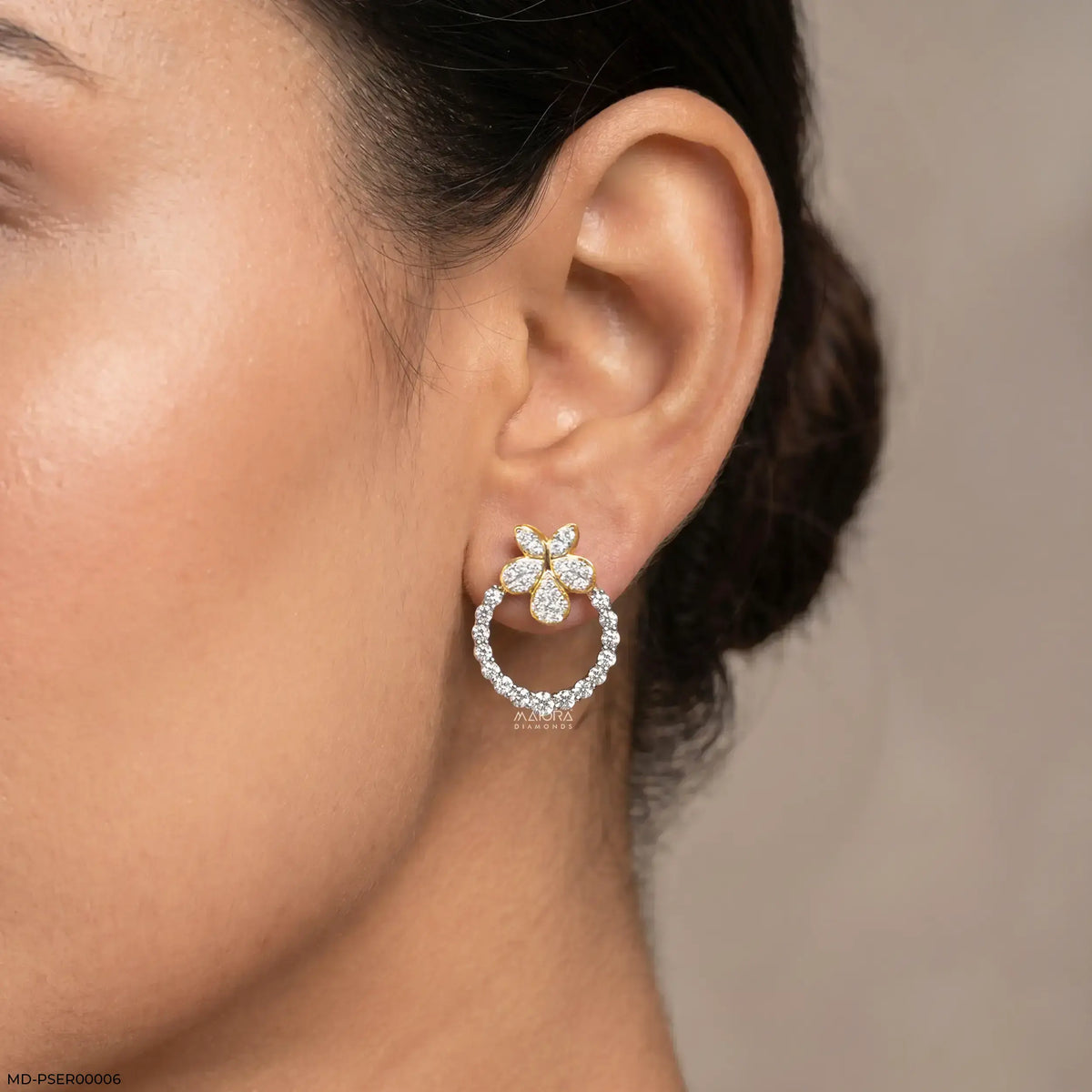 Mingling Flower Diamond Earrings