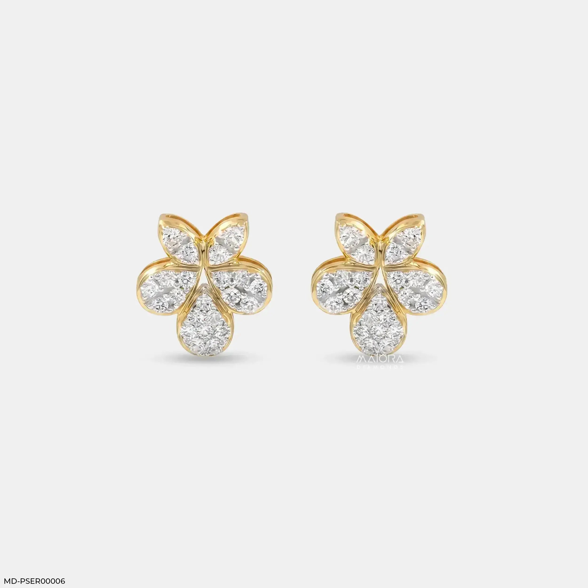 Mingling Flower Diamond Earrings