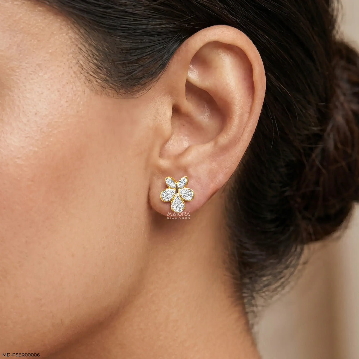 Mingling Flower Diamond Earrings