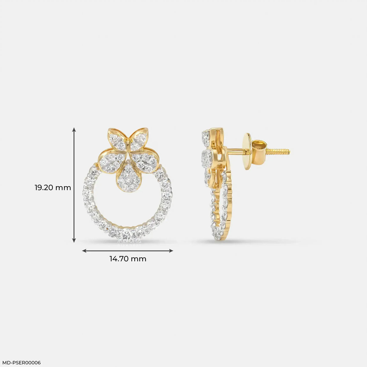 Mingling Flower Diamond Earrings
