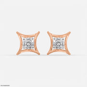 0.35 Carat Golden Axis Earrings 9K Rose Gold