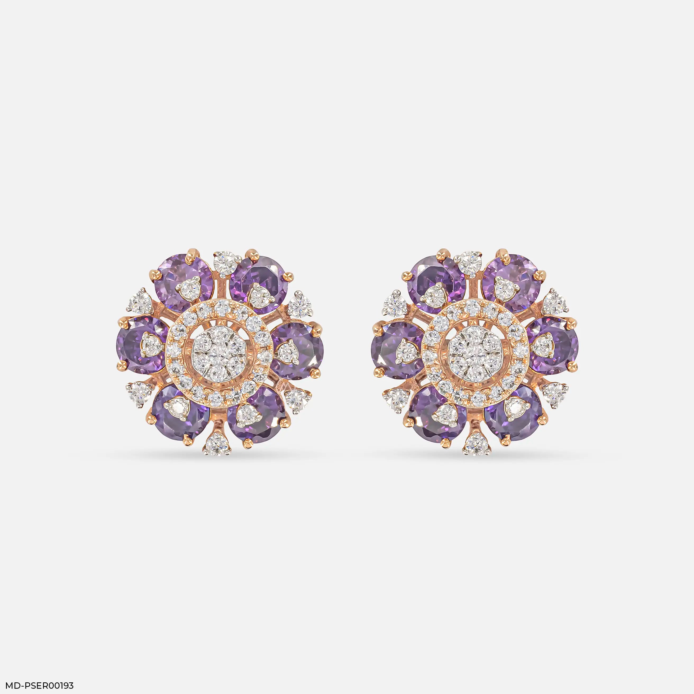 Harita Emerald Halo Diamond Earrings