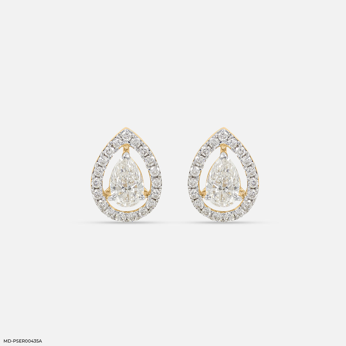 1 Carat Rose Pear Earrings