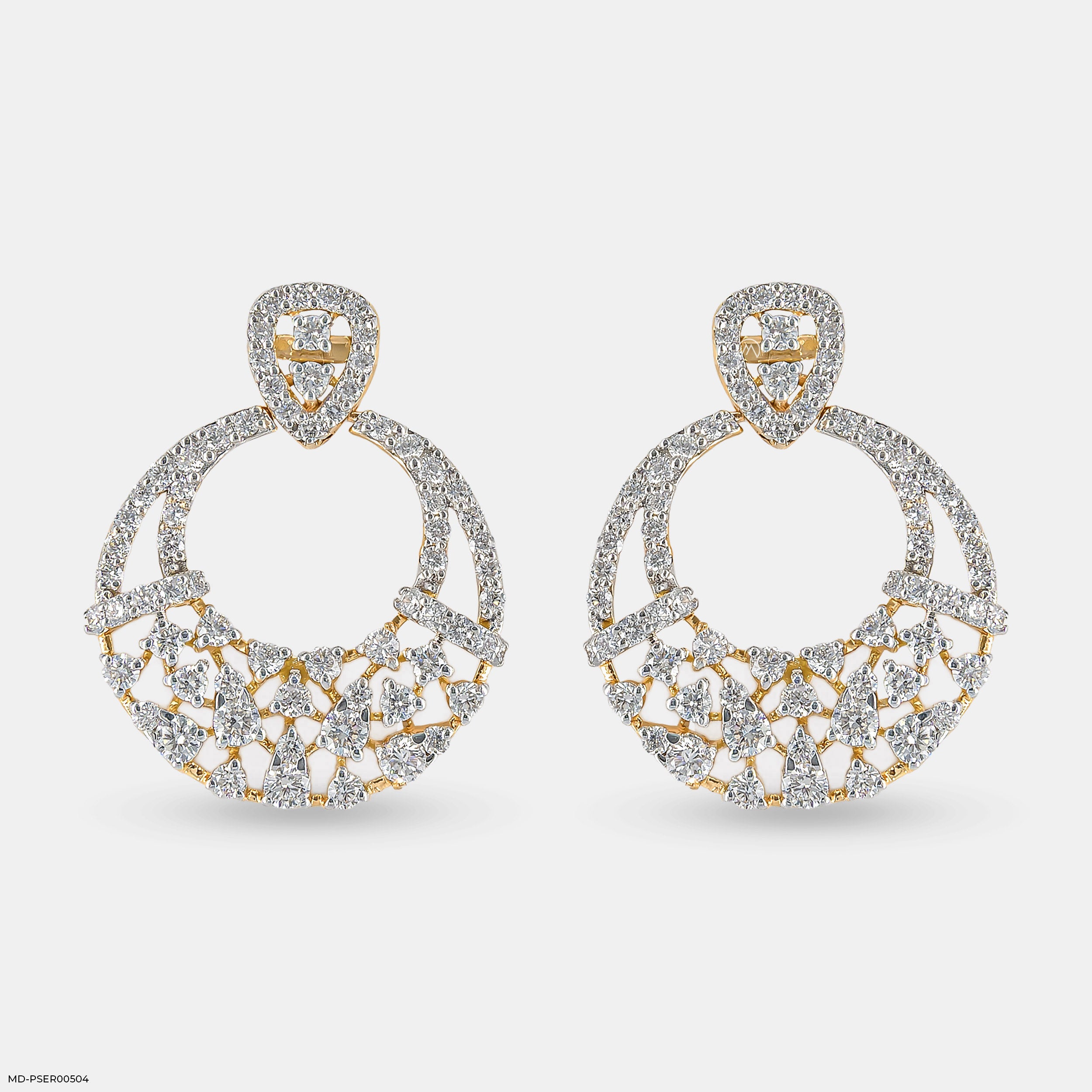 Starry Hoops Earrings 9K Yellow Gold