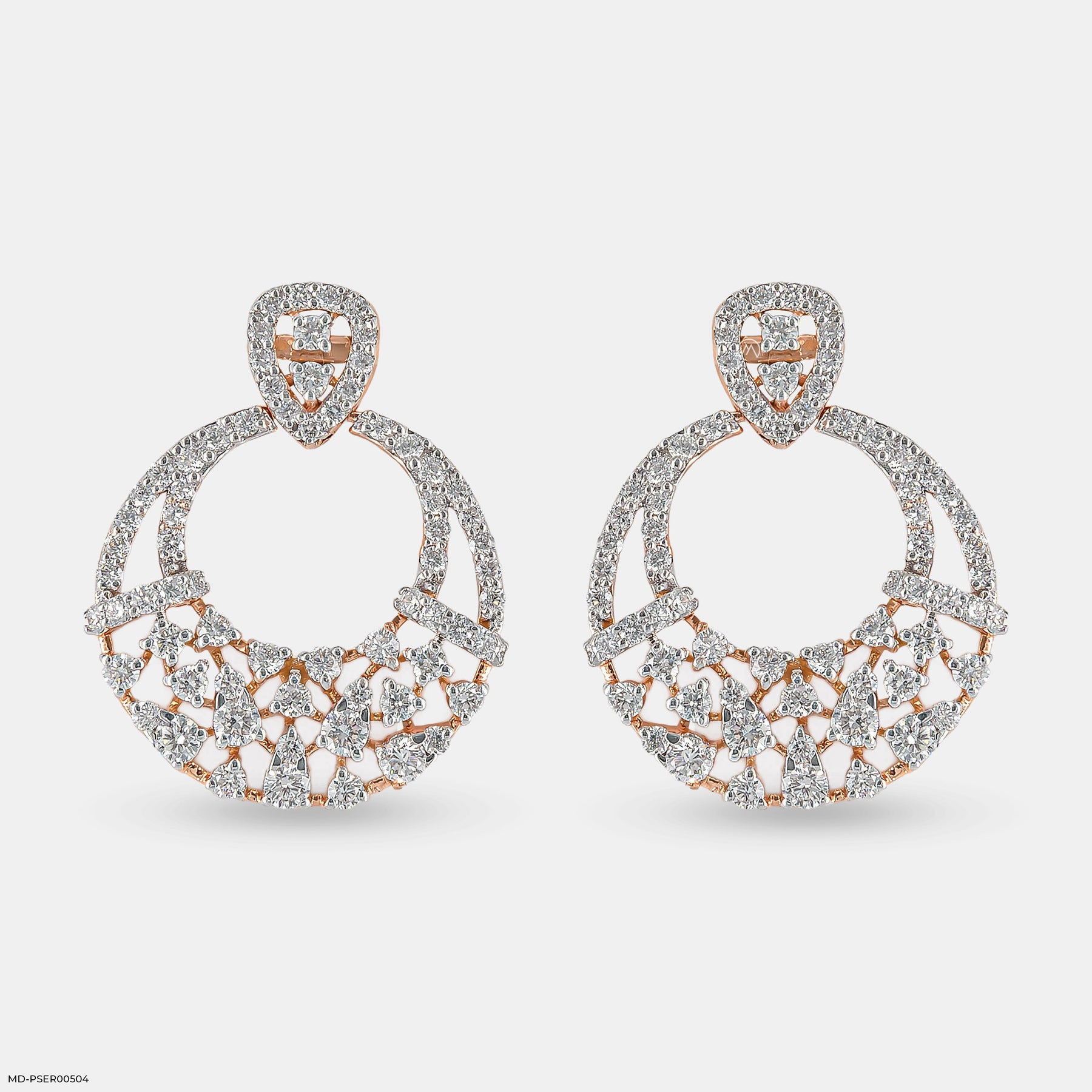 Starry Hoops Earrings 14K Rose Gold