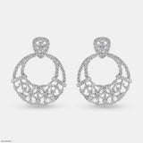 Starry Hoops Earrings 14K White Gold