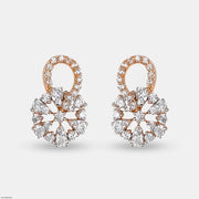 Floral Spark Earrings 9K Rose Gold