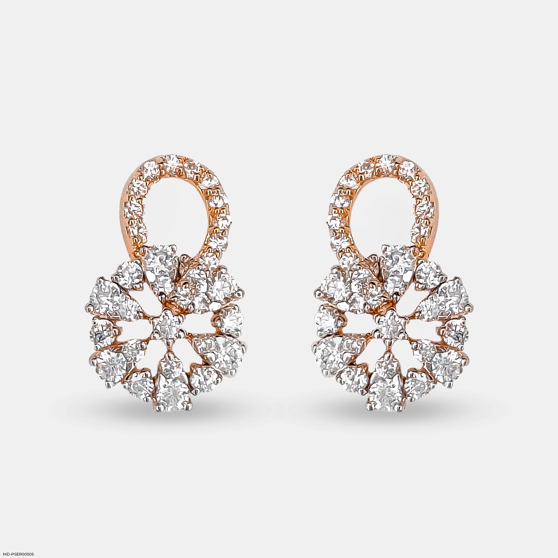 Floral Spark Earrings 14K Yellow Gold