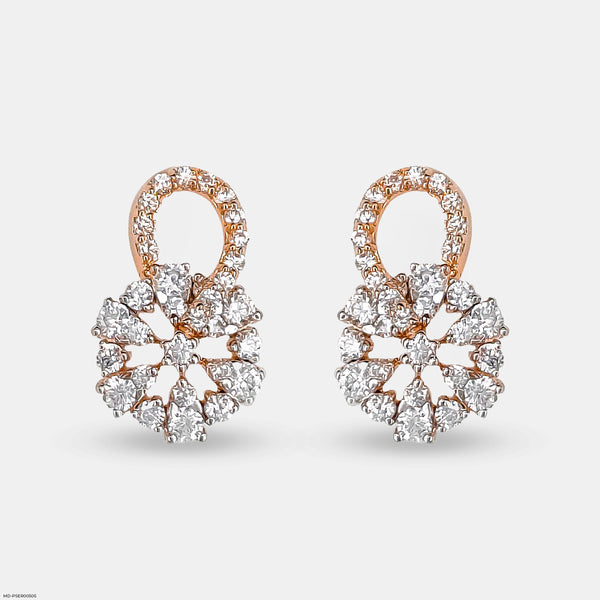 Floral Spark Earrings 14K Rose Gold