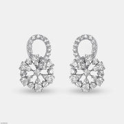 Floral Spark Earrings Platinum 950