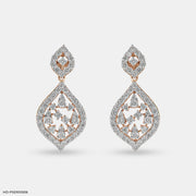 Diamond Petal Earrings 18K Rose Gold