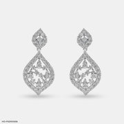 Diamond Petal Earrings Platinum 950